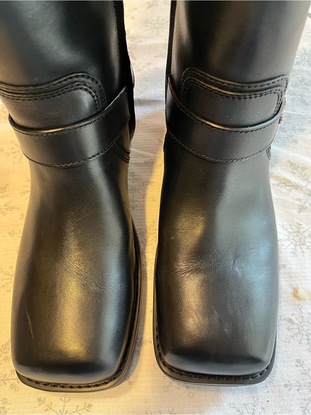 NEW MICHAEL Michael Kors Crosby Leather Moto Boots – Black – Size 9.5 - Picture 6 of 8